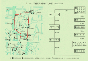 5.木太天満宮と増田三代の墓 約2.2km